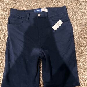 Old Navy Blue Flat Front Uniform Shorts